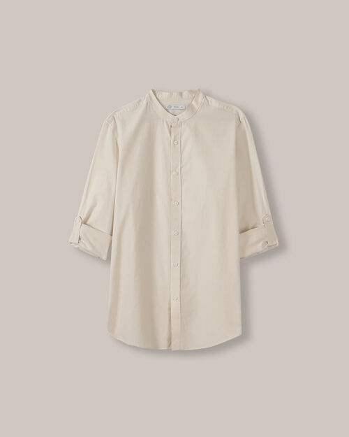 Camisa Manga Larga Beige